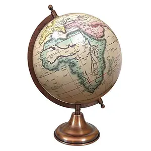 12 to 13" Decorative Ocean World Globe Desktop Rotating Geography Earth Table Decor - Perfect for Home, Office & Classroom By Globes Hub