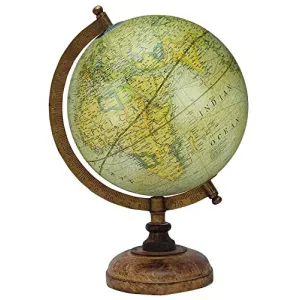 12.3" Rotating Globe Table Decor Ocean Geographical Earth Desktop Home Decore By Globes Hub-Perfect for Home, Office & Classroom