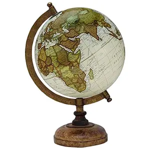 13.5" DecorativeRotating Miniature Dollhouse & Desktop Globe Table Office Decor By Globes Hub-Perfect for Home, Office & Classroom