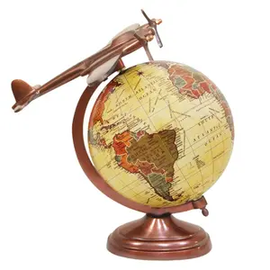 8" Hand Made Antique Premium look Globes - World Globe 8 inch - Large Size Political Globe - Decorative Gift item for Home and Office By Globes Hub