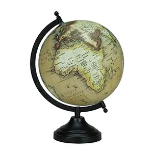 8" Peach Multicolour Educational, Antique Globe with Black Matt Arc and Base , World Globe , Home Decor , Office Decor , Gift Item By Globes Hub