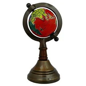2" Unique Antiique Look Geographic Educational Globe with Stand - Perfect for Home, Office & Classroom By Globes Hub