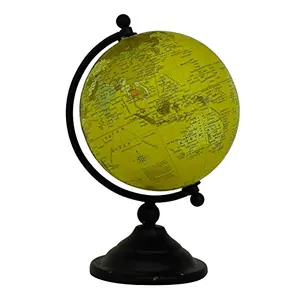 4" Unique Antiique Look lemon Geographic Educational Globe with Stand - Perfect for Home, Office & Classroom By Globes Hub
