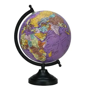 8" Purple Educational, Antique Globe with Black Matt Arc and Base , World Globe , Home Decor , Office Decor , Gift Item By Globes Hub