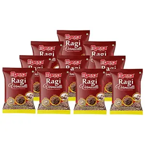 Manna Ragi Vermicelli Noodles (Sevai) - 1.8kg (200g x 9 Packs) | Zero Percent Maida | Finger Millet Vermicelli Noodles for Kheer Upma Puttu | Kelvaragu Sevai | Nachni Sevai