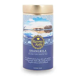 Shangrila Silver Needles White Tea Darjeeling Silver Needles 25 Gm Loose Leaf Tin