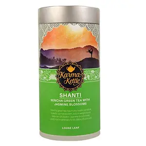 Shanti - Imported Sencha Green Tea with Jasmine Blossoms Natural Tea Loose Leaf 75 GMS(2.65 OZ)