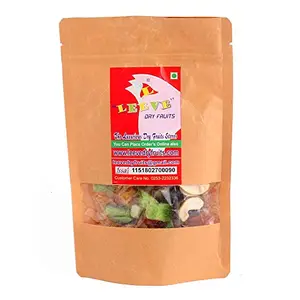 Leeve Brand Dry Fruit Oraganic Mix Nuturitious Mixed Fruits Cutting & Dried Fruits Super Healthy Combo Snack 200 Grams