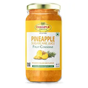 Speciality Pineapple Fruit Jam Conserve with Organic Sugarcane Juice Jaggery Natural Fruit Jam Without No Added Sugar Free Jam for Bread Kids Breakfast Cake Decorating Girl Women Diet 300g