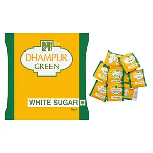 green White Sugar Sachets 1Kg (5g x 200pcs) | Sugar Sachets Tea Coffee Milk Sulphurless Superfine Cane Sugar Double Refined
