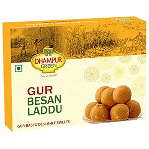 Speciality Gur Besan Laddu Ladoo Laddoo Indian Sweets 500g| Gur Gud Desi Ghee Based Jaggery Mithaai No Added Sugar No Color No Preservatives Naturally Made