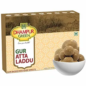GREEN Gur Atta Laddu Laddoo Ladoo Indian Sweets 400grams | Gur Gud Desi Ghee Based Jaggery Mithaai No Added Sugar No Color No Preservatives Naturally Made
