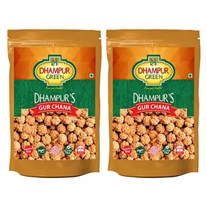 Speciality Gur Gud Chana Channa Snacks with Natutral Jaggery with Roasted Chickpeas Healthy Lite Snacks with No Added Sugar Preservatives Chemical Color Natural Flavor 300g(2 x 150g)