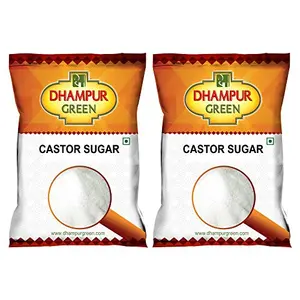 green Castor Sugar 2 Kg (2x1 Kg) | Sugar for Baking Confectioners  Natural Sulphurless Pure White Sugar Wholesale Granulated Powder
