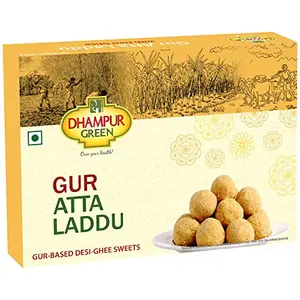 green Gur Atta Laddu Laddo Ladoo Gur Based Desi Ghee Indian Sweets 500g| Gur Gud Desi Ghee Based Jaggery Mithaai No Added Sugar No Color No Preservatives Naturally Made