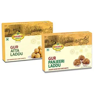 Speciality Gur Atta Laddu & Panjeeri Laddu Ladoo Laddoo Indian Sweets Combo - 1Kg| Gur Gud Desi Ghee Based Jaggery Mithaai No Added Sugar No Color No Preservatives Naturally Made