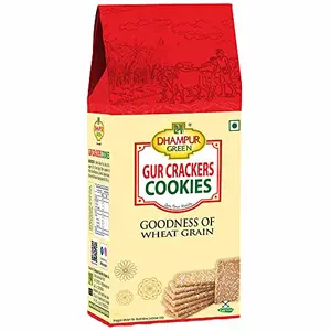 Speciality Jaggery Gur Crackers Cookies Biscuit 200g Pure Gur Gud Bakery Cookies Biscuit Healthy Snacks with No Added Sugar for Diet