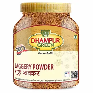 green Natural Jaggery Powder 750g | Natural Desi Shakkar Gur Gud Powder Free from Chemical Fertilizers Preservatives & Pesticides No Added Sulphur & Color Jaggery Sugar