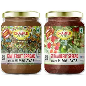 Speciality Mixed Fruits Jam Strawberry Spread Kiwi Spread No Added Color & Preservatives with Fresh Fruits of Himalayas and Sugar Cane Juice No Added Sugar Sugar Free Jam 600grams