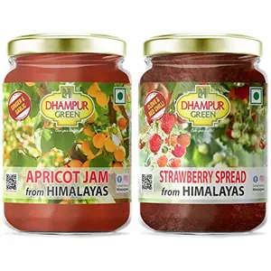 Speciality Mixed Fruits Jam Strawberry Spread Apricot Jam No Added Color & Preservatives with Fresh Fruits of Himalayas and Sugar Cane Juice No Added Sugar Sugar Free Jam 600grams