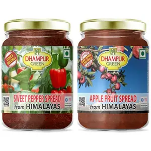 Speciality Mixed Fruits Jam Sweet Pepper Spread Apple Spread No Added Color & Preservatives with Fresh Fruits of Himalayas and Sugar Cane Juice No Added Sugar Sugar Free Jam 600grams