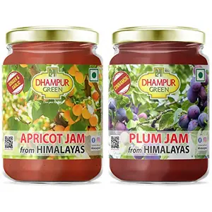 Speciality Mixed Fruits Jam Apricot Jam Plum Jam No Added Color & Preservatives with Fresh Fruits of Himalayas and Sugar Cane Juice No Added Sugar Sugar Free Jam 600grams