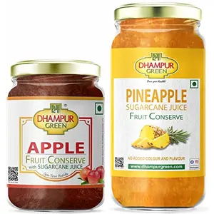 Speciality Mixed Fruits Jam Apple Jam Pineapple Jam No Added Color & Preservatives with Fresh Fruits and Sugar Cane Juice No Added Sugar Sugar Free Jam 600grams