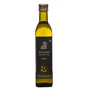 Pure & Sure Organic Olive Oil | Pure Olive Oil for Cooking | Olive Oil Organic Extra Virgin Cold Pressed 500ml
