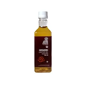Pure & Sure Organic Castor Oil 500ml | Hexane Free Castor Oil | Castor Oil Cold Pressed Edible | Castor Oil for Hair