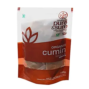 Pure & Sure Organic Cumin Powder | Jeera Powder | Whole Cumin Powder 100gm.