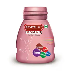 Revital H for Woman with Multivitamins Calcium Zinc & Natural Ginseng for Daily Immunity Strong Bones and Enhances Energy Level - 30 Capsules