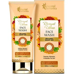 Oriental Botanics Rivayat Ubtan Face Wash 100 ml | Infused with Traditional Ubtan Ingredients for Clear & Naturally Glowing Skin | Cruelty Free & Vegan | Paraben Free