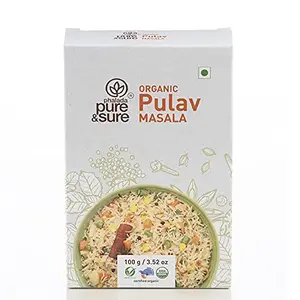 Pure & Sure Organic Pulav Masala Powder | Delicious & Aromatic Pulav Masala Mix | Curry Masala Powder 100g