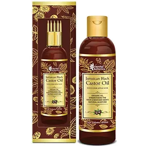Oriental Botanics Jamaican Castor Oil For Hair and Skin Care - With Comb Applicator 200 ml with Jamaican Castor Oil for Healthy Skin & Hair | Cruelty Free & Vegan | No Mineral Oils