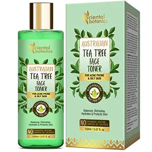 Oriental Botanics Australian Tea Tree Face Toner 150 ml | Infused withTea Tree | Helps Reduce Pores & Reduce Oiliness | Cruelty Free & Vegan | Paraben Free