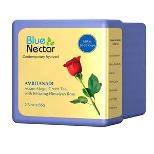 Blue Nectar Amritanadi Assam Mogra Green Tea with Himalyan Rose