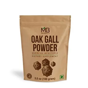 MB Herbals Pure Oak Gall Powder 100g / 3.5 oz - 100% Pure Quercus Infectoria/Majuphal/Manjakani