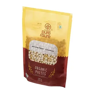Pure & Sure Organic Roasted Chana Dal | Healthy & Wholesome Organic Pulses| Rich in Fiber High Protein No Preservatives | 500gm