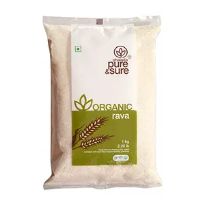 Pure & Sure Organic Rava | Ready to Cook Meals | South Indian Rava Mix Delicious & Aromatic 1kg