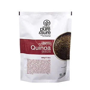 Pure & Sure Organic Quinoa Seeds | Seeds Mix for Eating Organic Healthy Food | Certified Organic Flax Seeds for Weight Loss | Omega 3 Non-GMO No Trans Fats | 500g