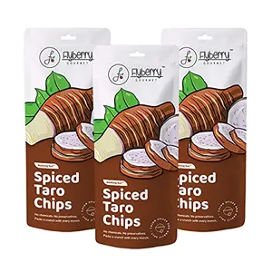 Flyberry Gourmet Spiced Taro Chips 120 Gms (Pack of 3x40Gms)