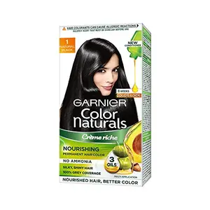 Garnier Color Naturals Cr¨me hair color Shade 1 Natural Black 70ml + 60g