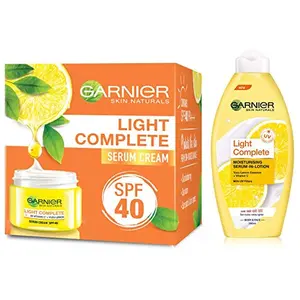Garnier Skin Natural Light Complete White Speed Fairness Serum Cream 40g & Garnier Skin Naturals Light Lotion 250ml