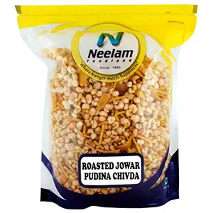 Neelam Foodland Roasted Jowar Pudina Chivda (Jowar Puff Blended with Sev Chip and Mint Flavour) 400 gm (14.10 OZ)