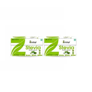 Zindagi Stevia Sachets - 100% Natural Sweetener - Pure Stevia Sugar Sachets - Sugar-Free - 50Sachets (Pack of 2)