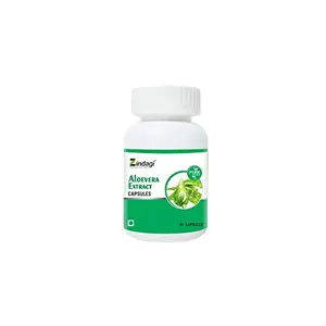 Zindagi Aloevera Extract Cap.. - Improve Digestive System - 100% Pure And Natural Herbal Supplement (60 Cap..)
