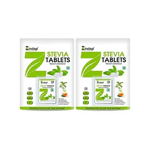 Zindagi Stevia Tab.. - 100% Sugarfree Sweetener - Natural Weight Management - Health Substitute for Diabetics (100 Tab.. Each) Pack of 2