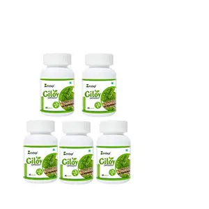 ZINDAGI Giloy Cap.. - Immunity Booster - Pure Giloy Leaves And Stem Extract Cap.. (Pack of 5) 60 * 5 Cap..