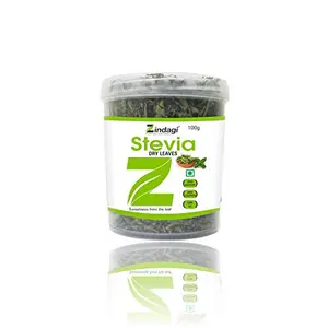 Zindagi Stevia Dry Leaves - Natural Stevia Leaf - Sugar-Free Stevia Sweetener (100 gm)
