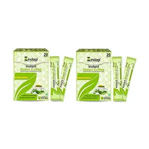 Zindagi Instant Green Coffee Powder - Natural Green Coffee Beans Extract In Powder Form (Pack Of 2)